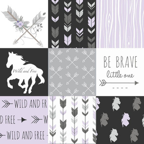 Horse Patchwork - Custom Be Brave - Lavender