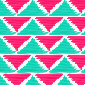 Triangles Pink and Turquoise