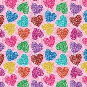 Hearts Swirled Pattern Primary