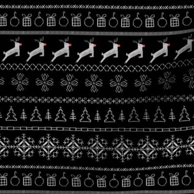 Modern Minimalist Fair Isle - Black