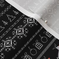 Modern Minimalist Fair Isle - Black