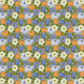 Wild Flowers lavender orange sage cream S