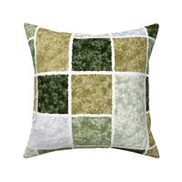 Marbled olive shades pattern in patchwork style