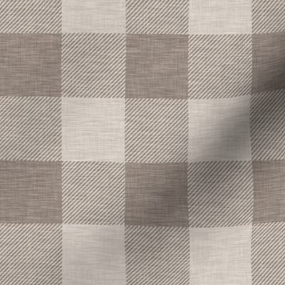 2” textured Buffalo check - taupe