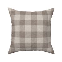 2” textured Buffalo check - taupe