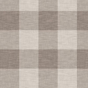 2” textured Buffalo check - taupe