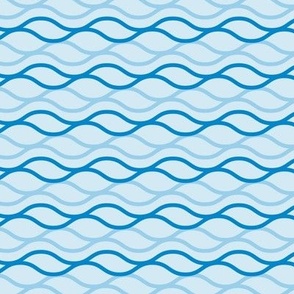 Vector texture of blue waves, seamless pattern