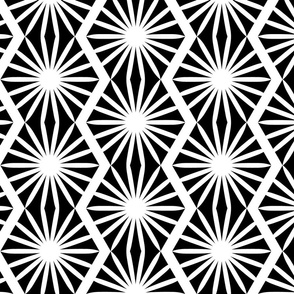 Starburst large scale black and white