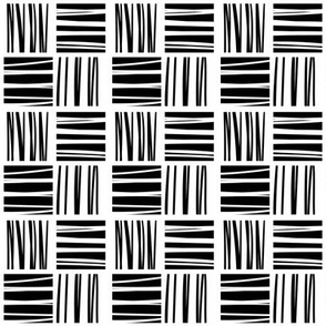 Stripes'n'squares large scale black and white