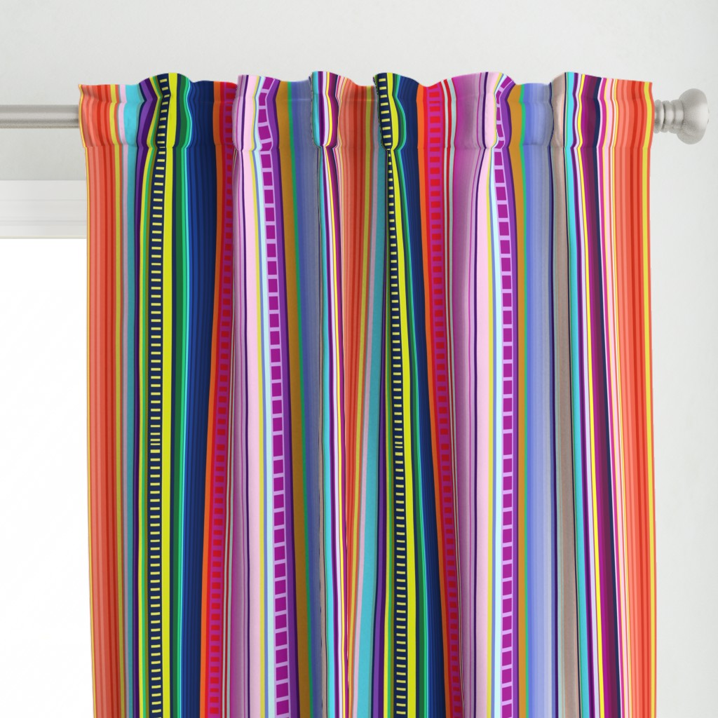 Mexican Serape Inspired Stripe (Larger Scale)  