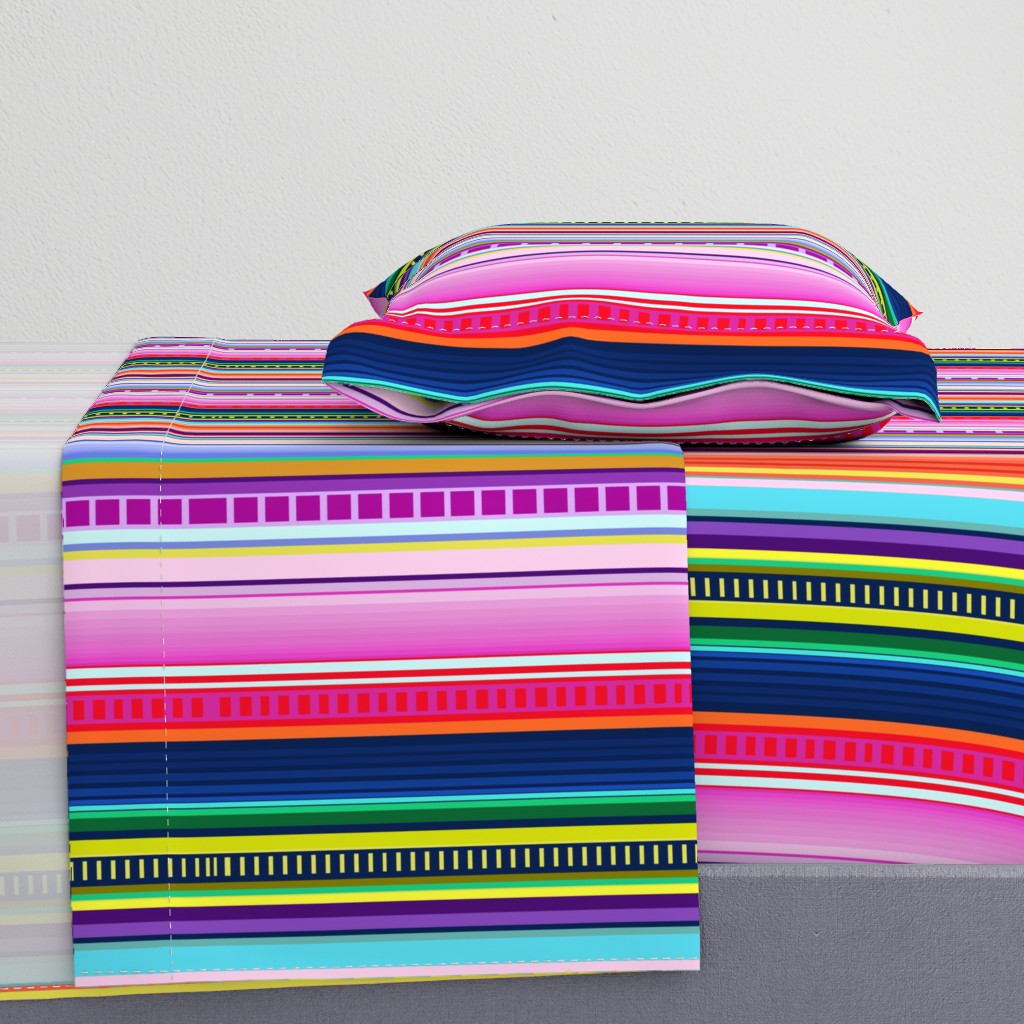 Mexican Serape Inspired Stripe (Larger Scale)  