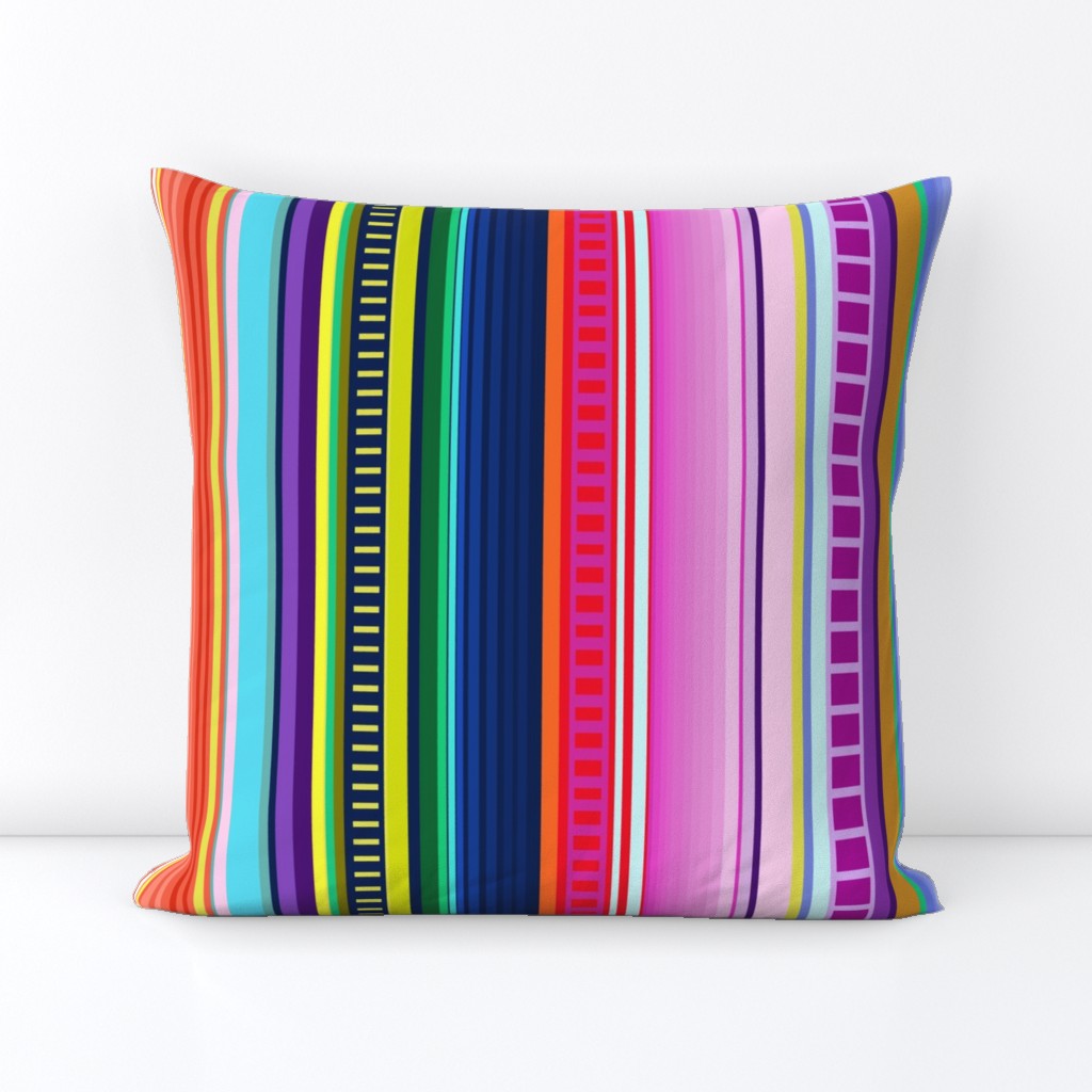 Mexican Serape Inspired Stripe (Larger Scale)  