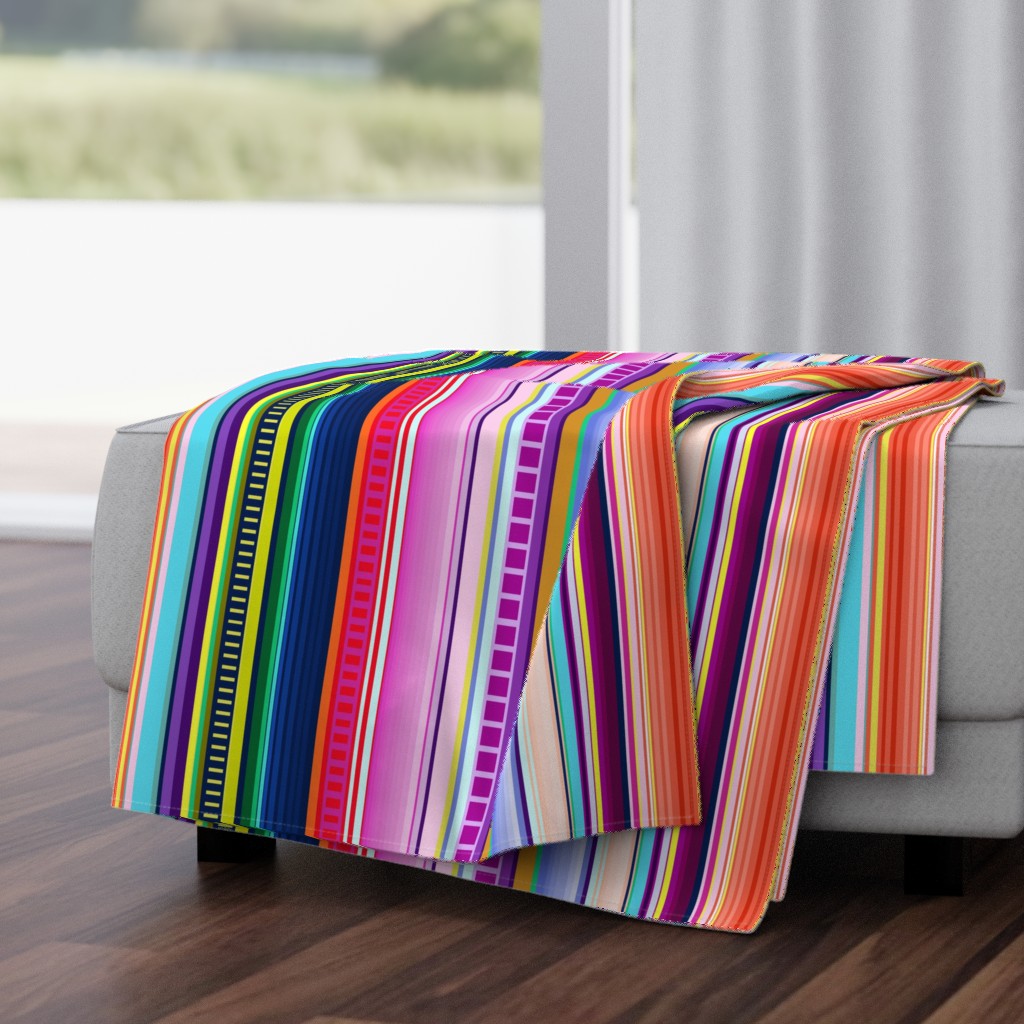 Mexican Serape Inspired Stripe (Larger Scale)  