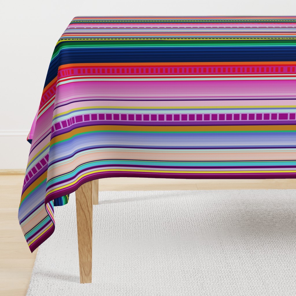 Mexican Serape Inspired Stripe (Larger Scale)  