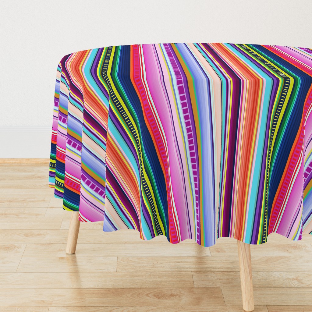 Mexican Serape Inspired Stripe (Larger Scale)  