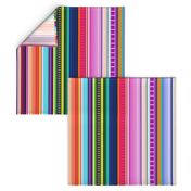 Mexican Serape Inspired Stripe (Larger Scale)  