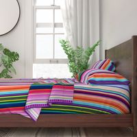 Mexican Serape Inspired Stripe (Larger Scale)  