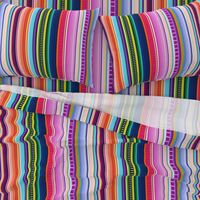 Mexican Serape Inspired Stripe (Larger Scale)  