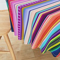 Mexican Serape Inspired Stripe (Larger Scale)  