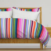 Mexican Serape Inspired Stripe (Larger Scale)  