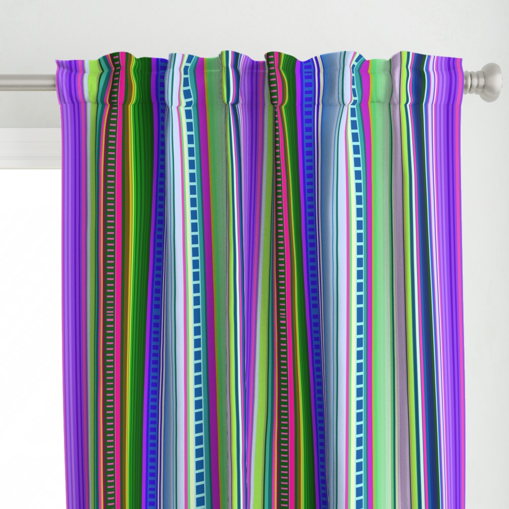 Cool Colors Mexican Inspired Serape Fabric