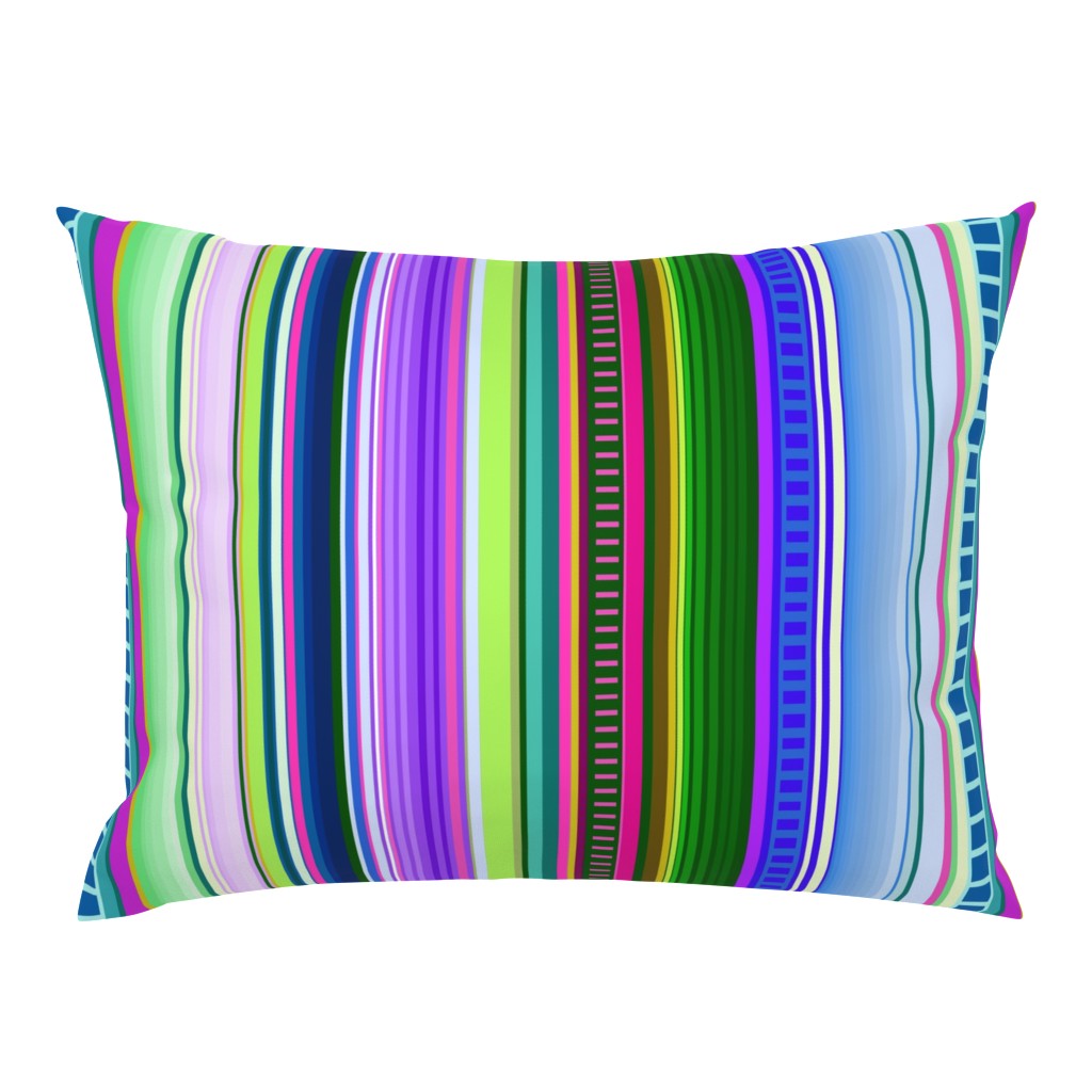 Cool Colors Mexican Inspired Serape Fabric