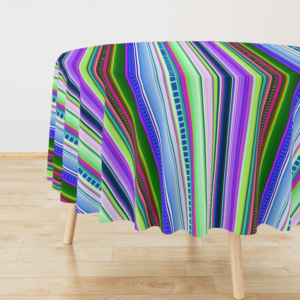 Cool Colors Mexican Inspired Serape Fabric