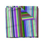 Cool Colors Mexican Inspired Serape Fabric