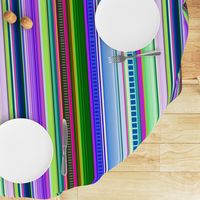 Cool Colors Mexican Inspired Serape Fabric