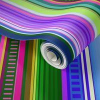 Cool Colors Mexican Inspired Serape Fabric