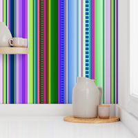 Cool Colors Mexican Inspired Serape Fabric