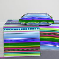 Cool Colors Mexican Inspired Serape Fabric