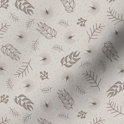 Woodland Scatter: Warm Gray Small Print 