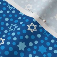 Starry Hanukkah Nights - Festive Blue Stars