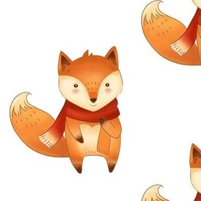 Fox wearing a scarf