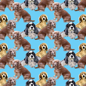 seamless cocker spaniel mural