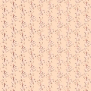 Peach Background Orange and Purple Swirl