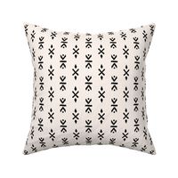 Abstract indian mudcloth aztec ethnic monochrome black and cream design