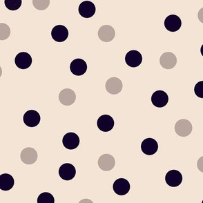 Jumbo scale happy dots cream-noir