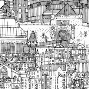 Edinburgh toile black white