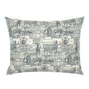 Edinburgh toile indigo pearl