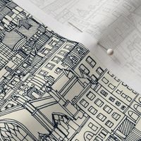 Edinburgh toile indigo pearl