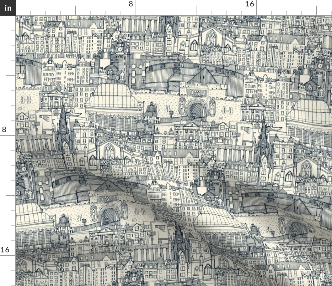 Edinburgh toile indigo pearl