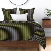 Yellow Black and White Woven Look Stripe