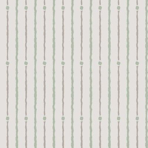 Woodland Stripe: Warm Gray & Sage Green Painted Stripe