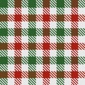 Red White and Green Christmas Plaid