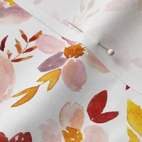 Blush Gold Rust Soft Watercolor Floral 