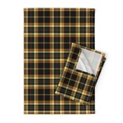 Black Gold and Yellow Halloween Plaid