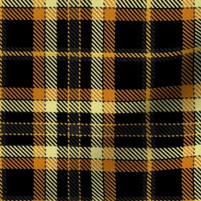 Black Gold and Yellow Halloween Plaid