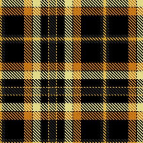 Black Gold and Yellow Halloween Plaid